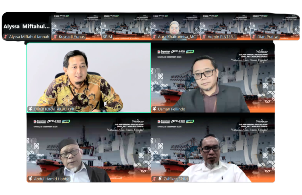 Pelindo Jasa Maritim Marks World Anti-Corruption Day with Scientific Bebinar